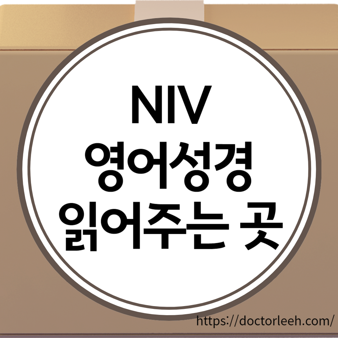 NIV 영어성경 보는 곳, 오디오 파일 제공하는 사이트 2곳 소개