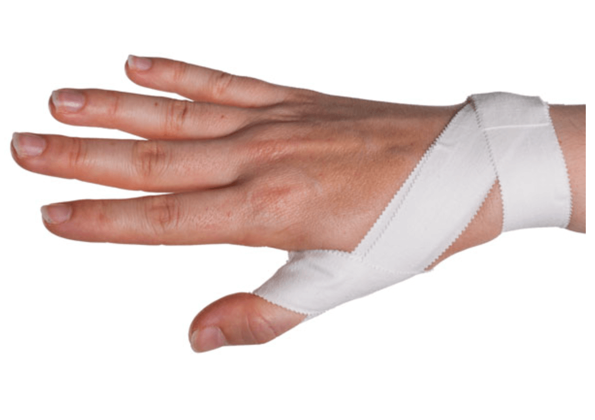 엄지손가락 건초염 테이핑 방법