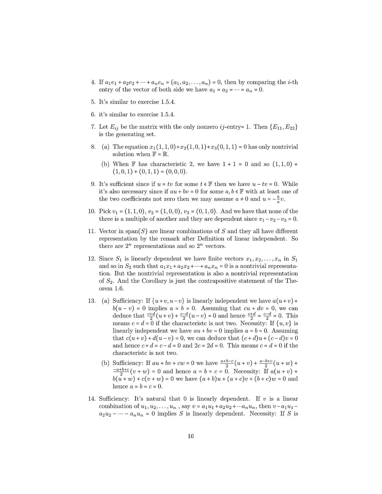 Solutions to linear algebra stephen h friedberg fourth edition