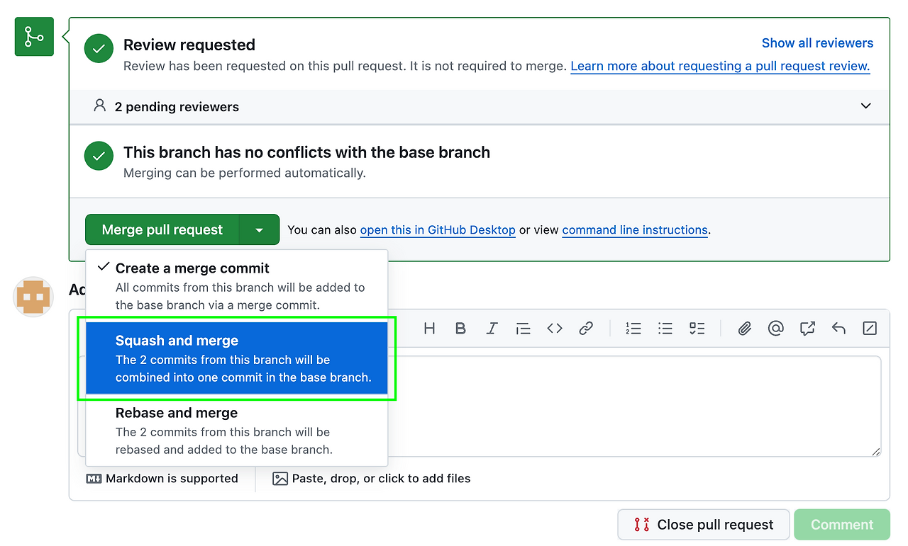[Git] GitHub에서 Squash Merge로 프로젝트 히스토리 깔끔하게 정리하기