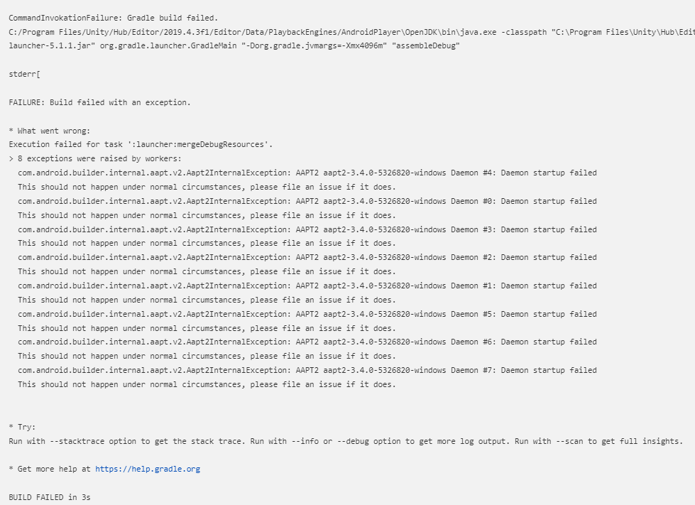  Error Jenkins Jenkins Unity Android Build Error CommandInvokationFailure Gradle Build 