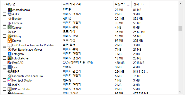 Portable Apps 사용 가능한 프로그램 8 ywAAAAAAQABAAACAUwAOw==