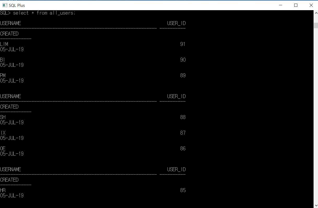 oracle-sqlplus