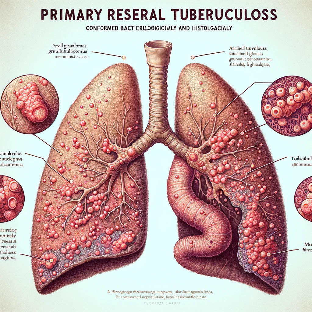 A15.7 세균학적 및 조직학적으로 확인된 일차호흡기결핵(Primary respiratory tuberculosis, confirmed bacteriologically and histologically)