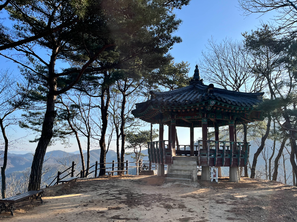 산 정상위 장태루 팔각 전망대