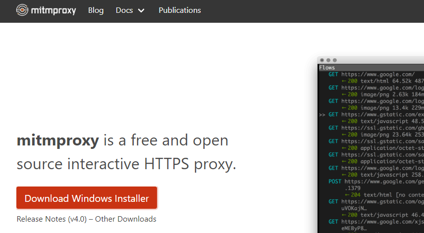 mitmproxy install