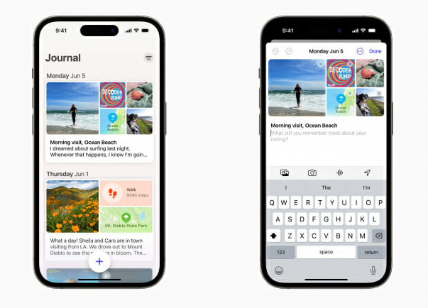 iOS 17.2가 곧 출시됩니다! 새로운 저널앱, 연락처 포스터와 메시지 앱의 혁신, 동작 버튼의 번역 기능, 그리고 애플 뮤직 업데이트에 대해 알아보세요. iOS 17.2로 당신의 아이폰 사용 경험을 한 .. 1 OS 17 저널 앱