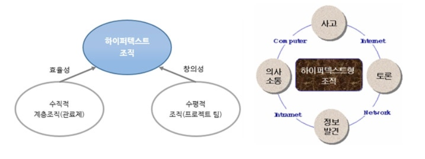 조직관리 하이퍼텍스트(Hypertext) 형, 지식 기반(knowledge-based) 조직