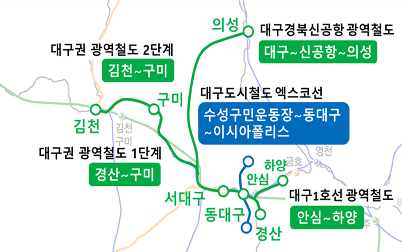 대구권 광역철도 구미~경산, 올해 12월 지방 최초 개통