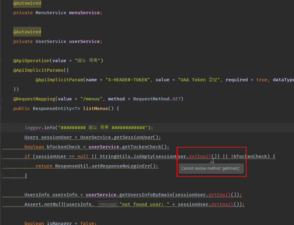 [Intellij IDEA] - Cannot resolve method