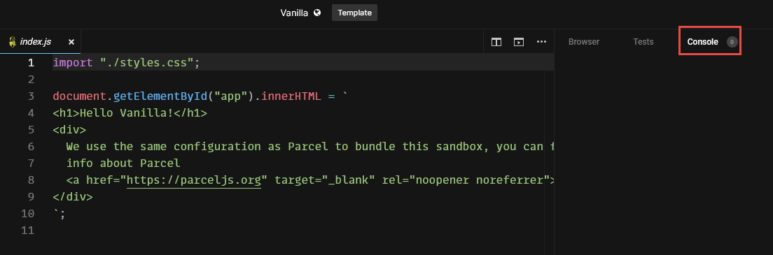 소소한 일상 및 업무TIP 다루기 :: [Javascript] 온라인 코드 에디터 codesandbox 사용법