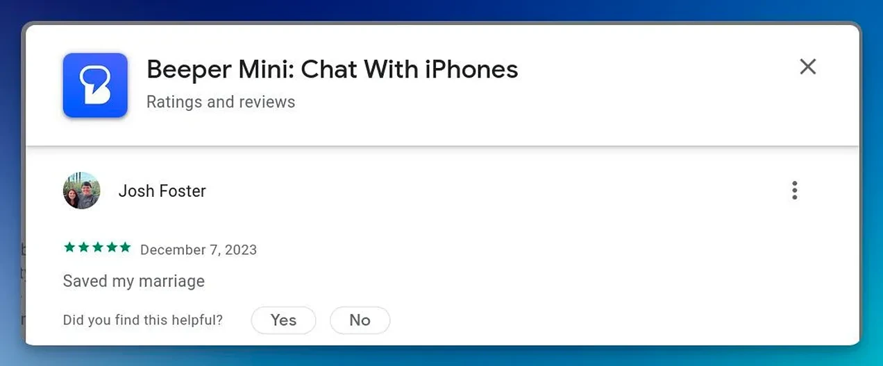 비퍼 미니 서비스 재개로 안드로이드 사용자들도 이제 iMessage를 경험할 수 있습니다. 비퍼 미니의 기능과 안드로이드에서의 사용 방법, 그리고 시장 반응을 분석 1 비퍼 미니(Beeper Mini) 블로그