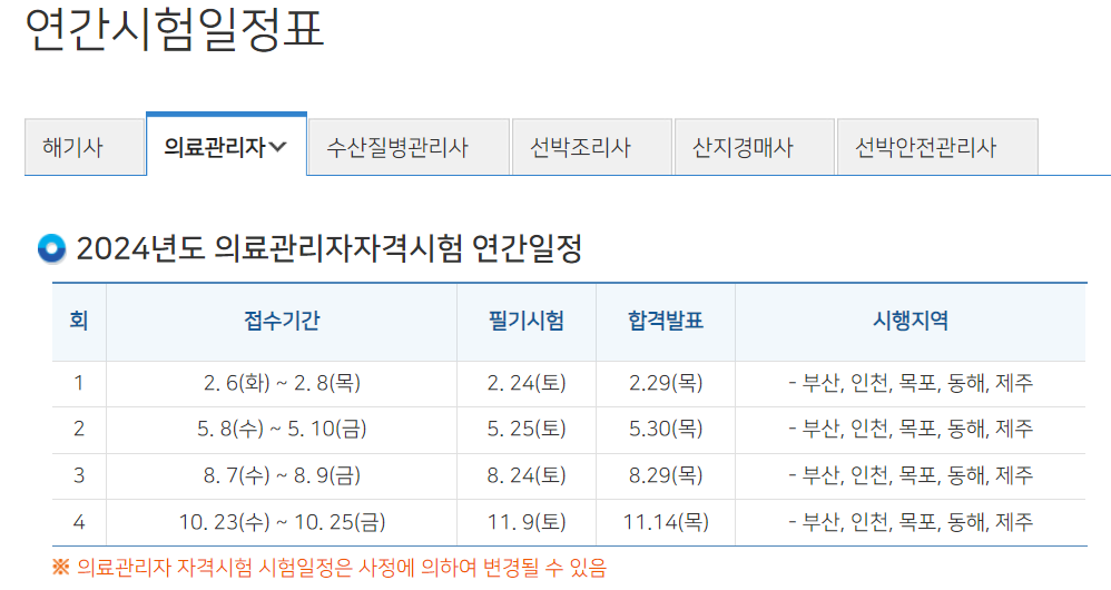 의료관리자 자격증 합격후기 및 시험자료
