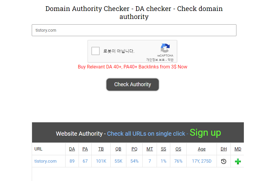 도메인 사이트 SEO 점수 확인 Websiteseochecker 1 도메인 점수 확인하기