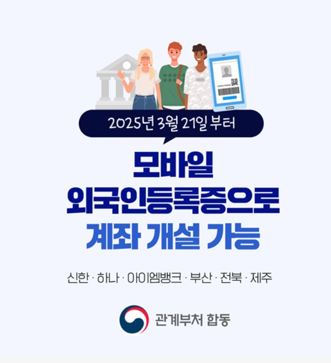 외국인 모바일 등록증 발급 방법 - 계좌개설 가능한 6개 은행