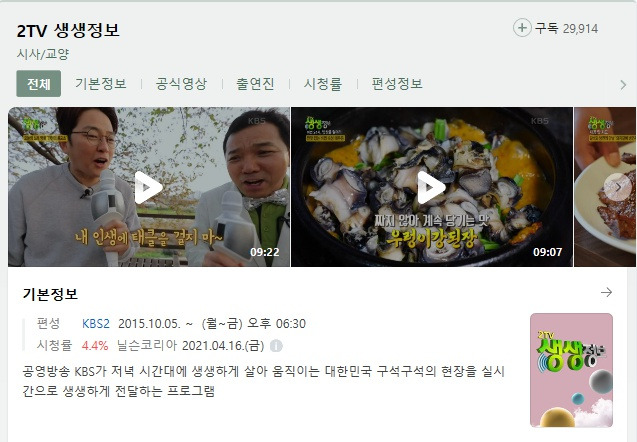 생생정보통 맛집오늘방송 알아보기와 맛집정보얻기