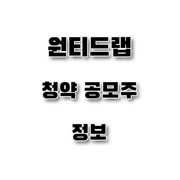 8월 공모주 원티드랩 청약 일정과 환불일, 상장일