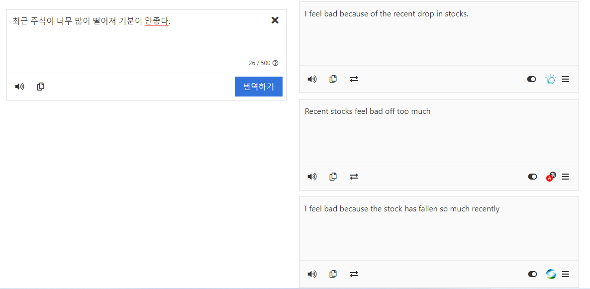 다양한 영어 번역기들의 결과값을 가지고 최고의 영문 번역기를 선택하세요 3 ywAAAAAAQABAAACAUwAOw==