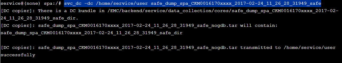 Dell Unity dump 수집