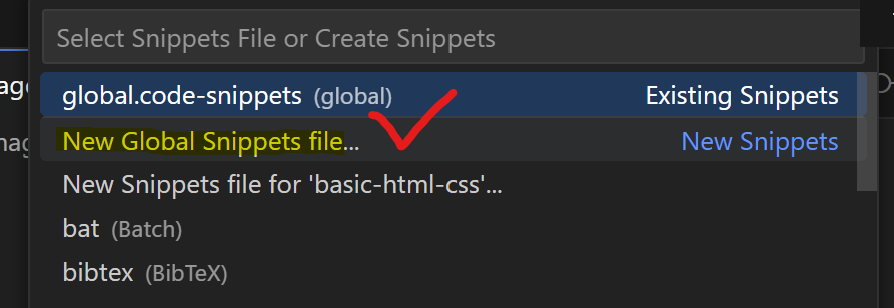 코드 스니펫(Snippets) 사용하기