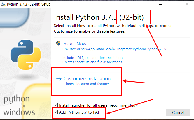 파이썬 설치 윈도우 환경변수 python install windows path :: studyhard24