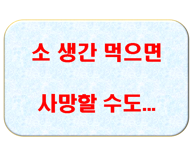 소 생간 기생충 감염 위험 실명 및 사망까지도