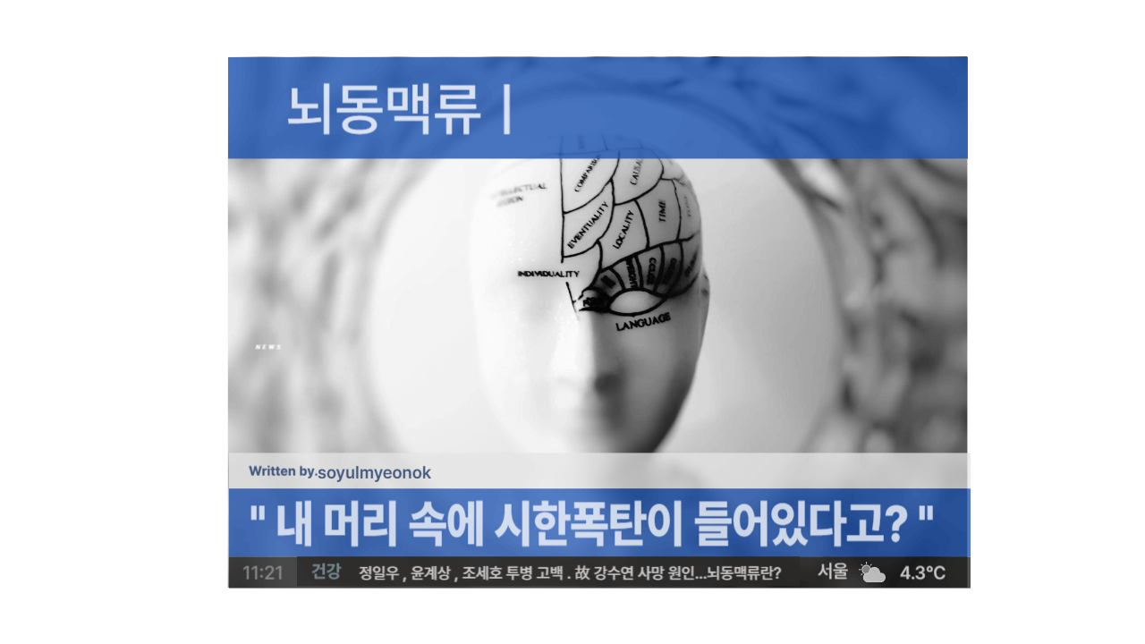 언제 터질 지 모를 머리 속 시한폭탄! : 뇌동맥류란 무엇인가? 1 ywAAAAAAQABAAACAUwAOw==