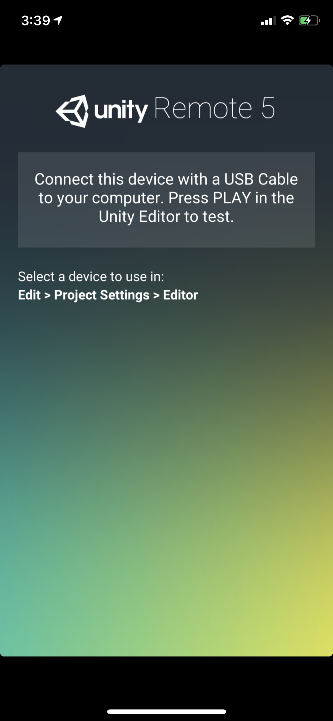 Не работает unity remote ios