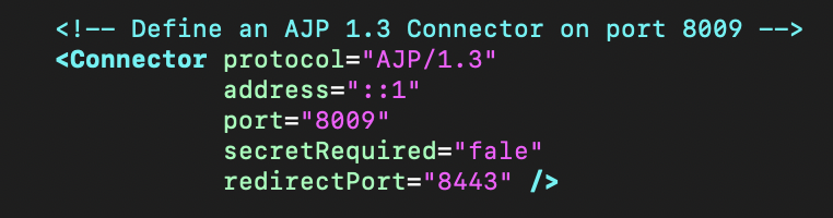 tomcat ajp connector example