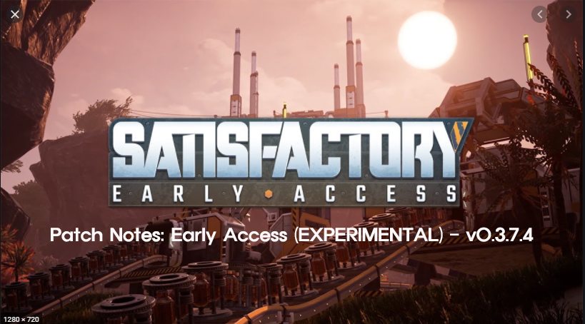 satisfactory patch notes