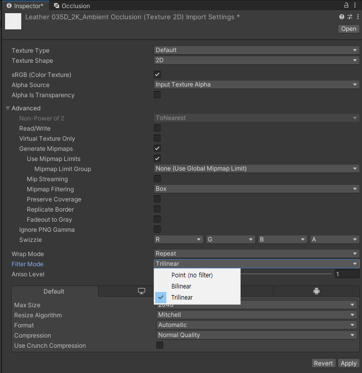 [Unity] 비등방성 필터링(Anisotropic filtering)과 Mipmap