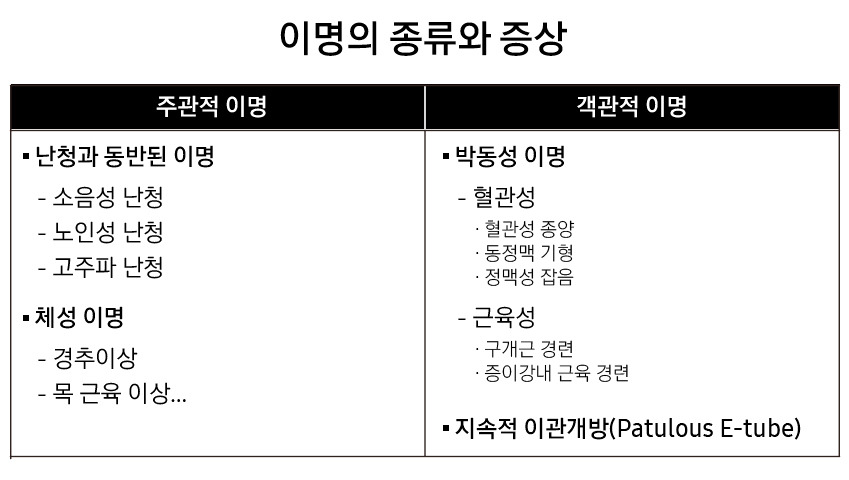 이명 증상 원인 치료 방법