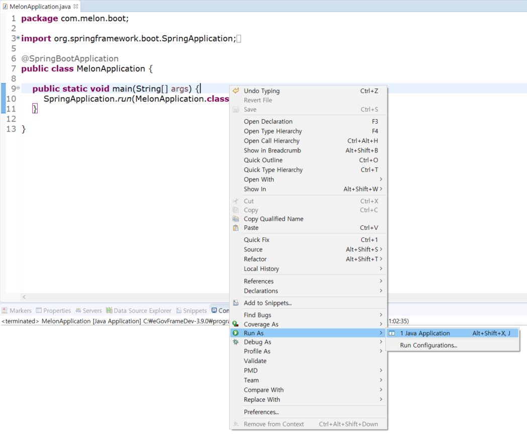 Spring Boot 웹 프로젝트 만들기 (Thymeleaf, Jar, Gradle, Eclipse) venh.log