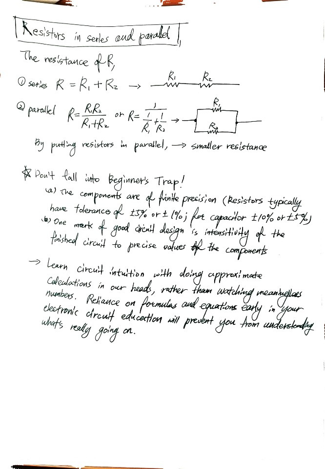Resistors in series and parallel