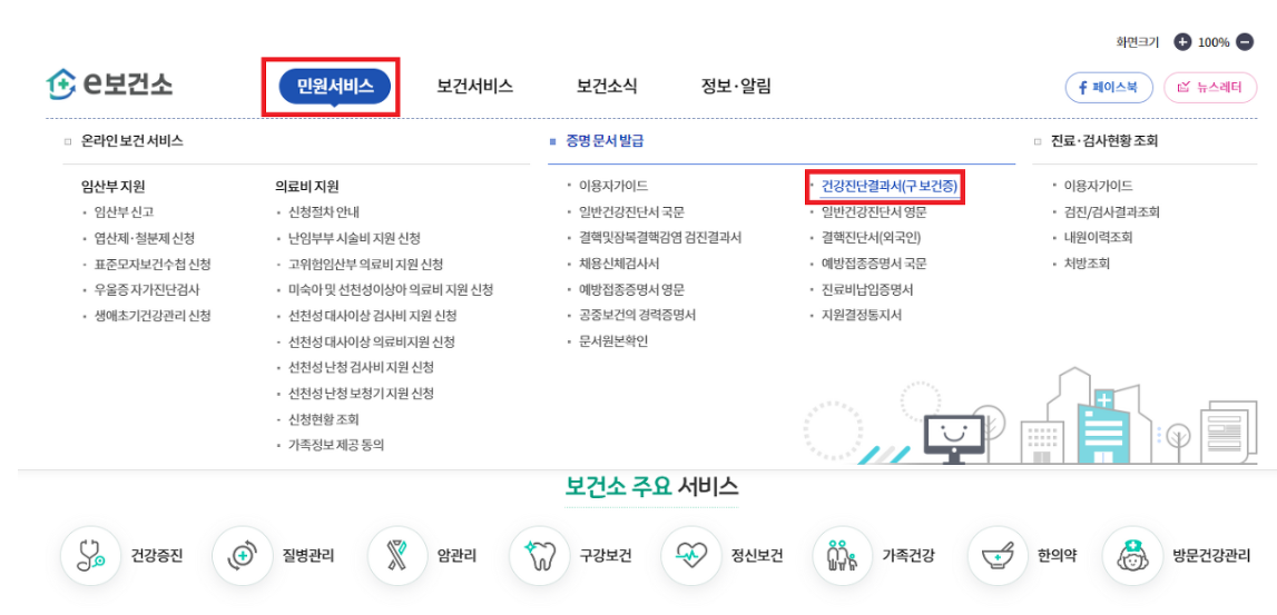 보건증 발급 병원, 방법 3가지(인터넷, 방문, 재발급) 및 출력, 과태료, 유효기간