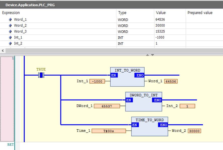 data type conversion codesys