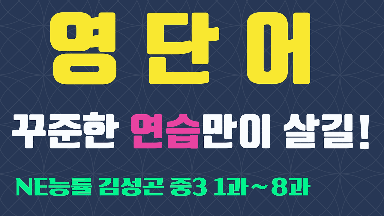 중3 능률 김성곤 교과서 영단어 총정리 1 중3-능률-김성곤-교과서-영단어