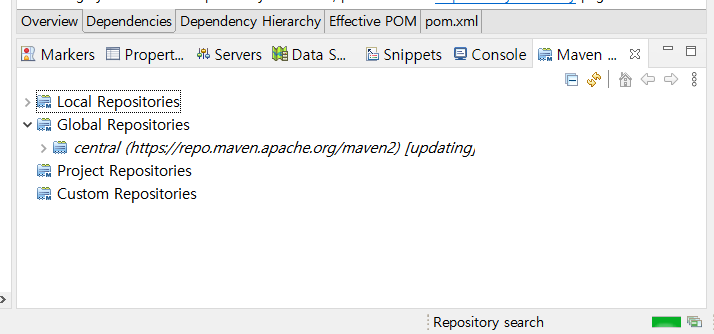 [Eclipse] Maven dependency 검색이 되지 않는 경우 (Index downloads