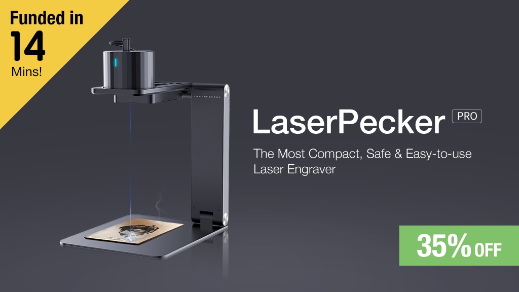 곡면에도 조각이 가능한 보라색 레이저 각인기 "LaserPecker Pro"