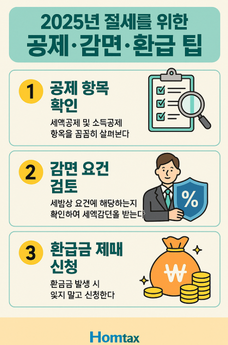 종합소득세(종소세) 절세, 공제, 감면, 환급 팁