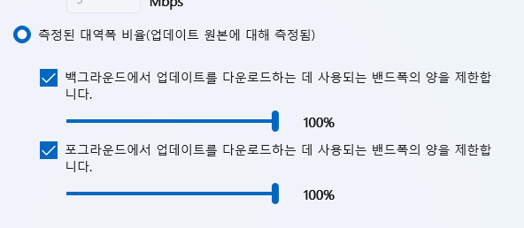 윈도우 11 인터넷 네트워크 대역폭 설정으로 다운로드 속도 올리기 | MS Store ,윈도우 수동 업데이트 할 때) 5 ywAAAAAAQABAAACAUwAOw==