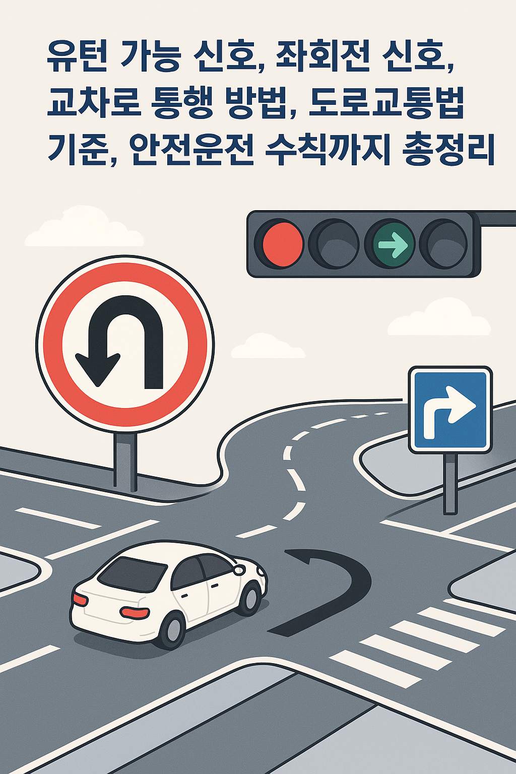 유턴 가능 신호, 좌회전 신호, 교차로 통행 방법, 도로교통법 기준, 안전운전 수칙까지 총정리