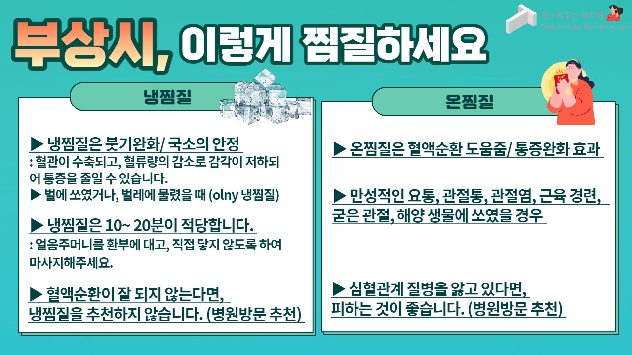 다쳤을 때 온찜질, 냉찜질 어떤 찜질을 해야할까? (찜질종류 선택) 3 ywAAAAAAQABAAACAUwAOw==