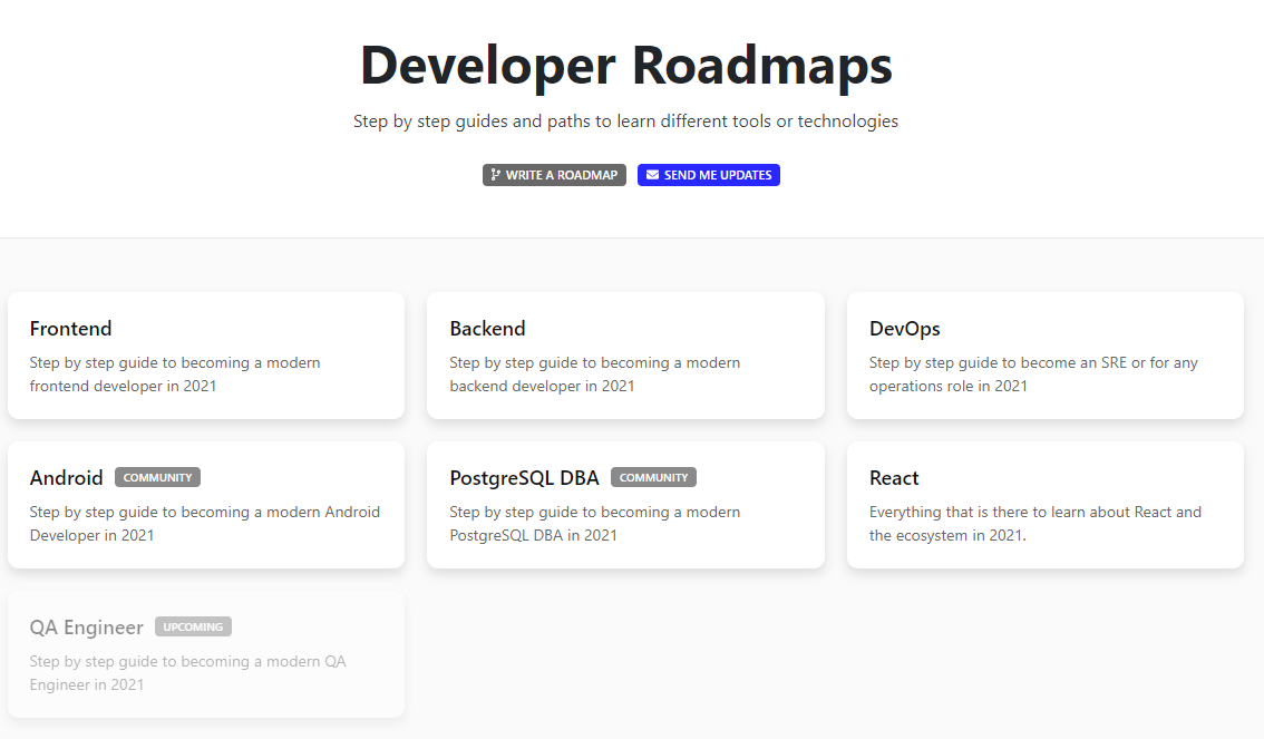 최신 개발자 학습 로드맵 (from github)
