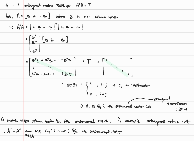 [Linear Algebra] #12 Orthogonal Matrices