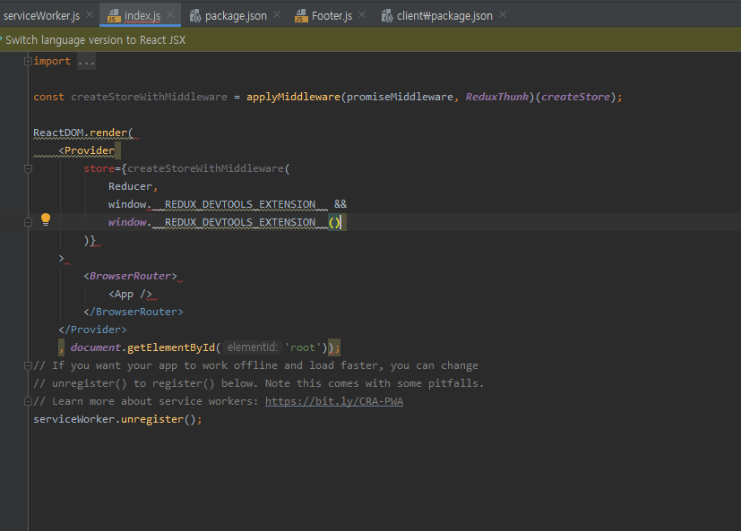  webstorm react jsx 