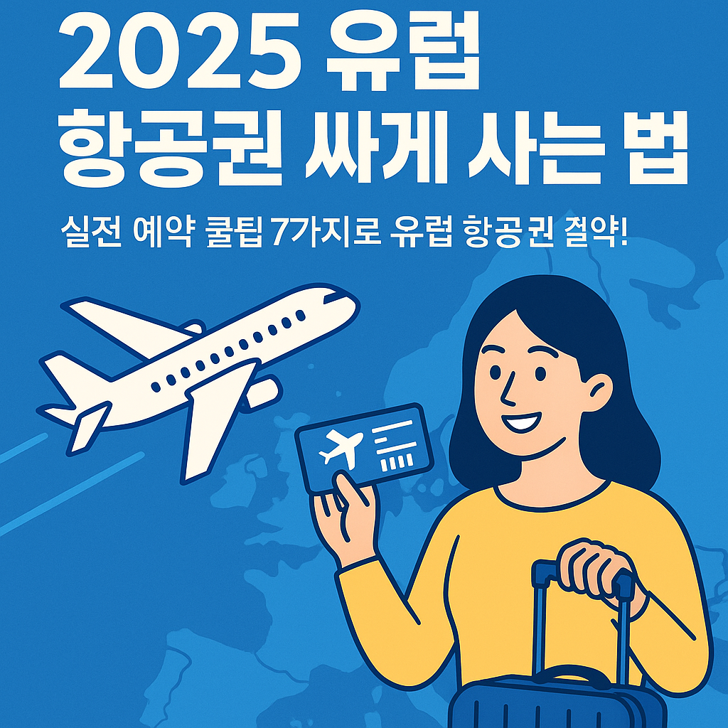 2025 유럽 항공권 저렴하게 구매하는 방법 인포그래픽