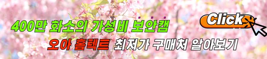 400만 화소의 가성비 홈캠 오아홈텍트 후기, 아오홈텍트 최저가 링크 알아보기