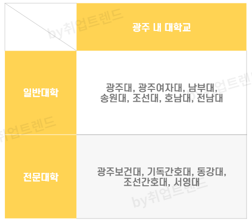 광주 내에 있는 간호학과