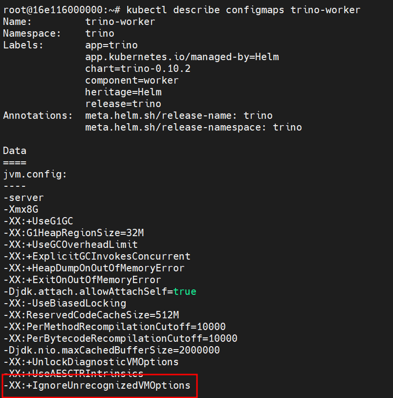 [k8s/Trino] Unrecognized VM option 'UseBiasedLocking' 현상